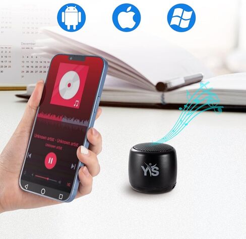 Best Mini Portable Bluetooth Speaker with HD Sound & Bass I Smallest Wireless Bluetooth Speakers for Phone/PC/Tablet I Photo Selfie Button Answer Phone Calls I Cute Tiny Speaker in Kuwait