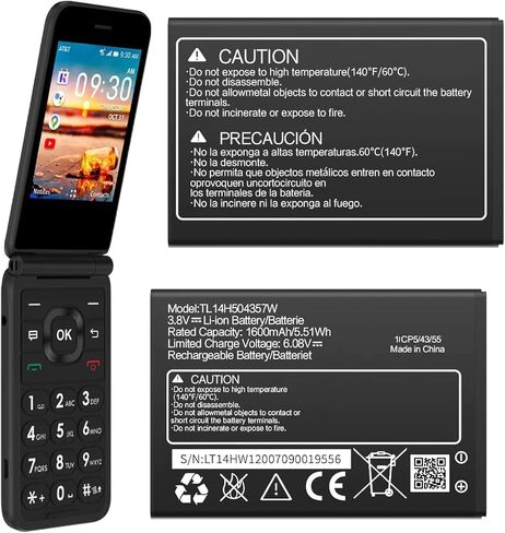 U102AA استبدال البطارية لـ AT&T Cingular Flip IV 4 U102AA P/N: TL14H5044357W in Kuwait