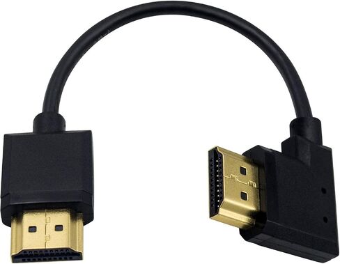 كابل Duttek 4K HDMI، كابل HDMI إلى HDMI، كابل موسع HDMI ذكر إلى ذكر رفيع للغاية بزاوية يمين لـ 3D و4K Ultra HD TV Stick HDMI 2.0 سلك 0.15 متر/ 6 بوصة in Kuwait