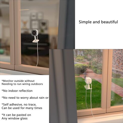 حزمة من 2 حامل نافذة Teccle لكاميرا Eufy Security الداخلية C24 C120، من خلال النافذة استخدم كاميرا Eufy الداخلية، بدون انعكاسات داخلية in Kuwait