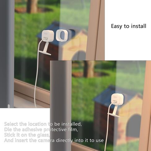 حزمة من 2 حامل نافذة Teccle لكاميرا Eufy Security الداخلية C24 C120، من خلال النافذة استخدم كاميرا Eufy الداخلية، بدون انعكاسات داخلية in Kuwait