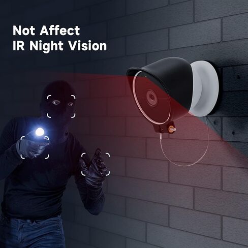 حامل مضاد للسرقة من آيوتو لكاميرا جوجل نيست (البطارية)، غطاء مقاوم للماء مع سلسلة أمان مضادة للسقوط مناسبة للاستخدام في الهواء الطلق، أبيض in Kuwait