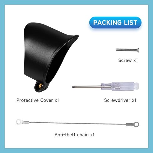 حامل مضاد للسرقة من آيوتو لكاميرا جوجل نيست (البطارية)، غطاء مقاوم للماء مع سلسلة أمان مضادة للسقوط مناسبة للاستخدام في الهواء الطلق، أبيض in Kuwait