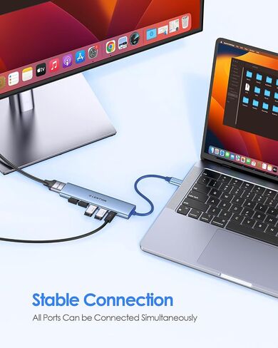محول LENTION USB C Hub متعدد المنافذ مع شحن PD بقوة 100 وات، HDMI 4K، 4 منافذ بيانات USB-A، محور من النوع C لجهاز MacBook Pro 2023-2016، New Mac Air/Surface، Chromebook، iPhone 15 Pro/Pro Max (CH17، رمادي فضائي) ) in Saudi Arabia