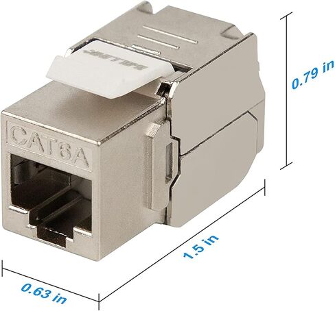 iwillink 25 حزمة RJ45 محمية cat6A كيستون جاك، 180 درجة بدون أدوات الإسكان سبائك الزنك كيستون جاك in Kuwait