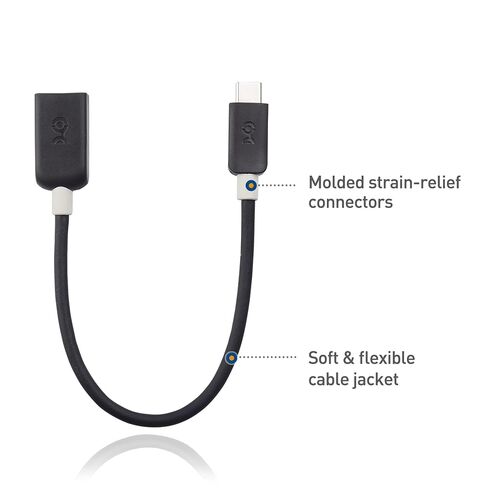 كابل Matters محول USB C إلى USB 6 بوصات (محول USB إلى USB C، محول USB-C إلى USB 3.0، USB C OTG) باللون الأسود in Saudi Arabia