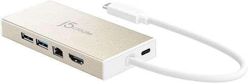 جيه 5 كريت قاعدة شحن USB 3.1 نوع سي صغيرة وظيفية بالكامل JCD376 مع USB 3.0، USB 2.0، HDMI، VGA، ايثرنت in Saudi Arabia
