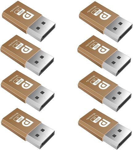 Woieyeks Displayport Dummy Plug,Headless Ghost Display EDID Emulator,DP Dummy Plug 4K(fit Headless 1920x1080@60Hz/2560x1600@60Hz/3840x2160@17hz)-8 Pack in Kuwait