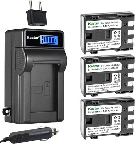 Kastar 1-Pack NB-2LH Battery and LCD AC Charger Compatible with Canon ZR800, ZR830, ZR850, ZR900, ZR930, ZR950, ZR960, MD100, MD101, MD110, MD111, MD120, MD130, MD140, MD150, MD160, MD205 Cameras in Saudi Arabia