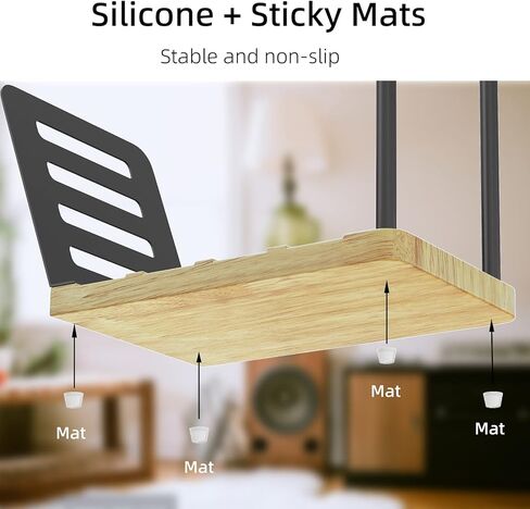 تااجي حامل أسطوانات الفينيل، حامل عرض خشبي من الفينيل لتخزين 40 الى 50 LP، حامل تسجيل فينيل مع بساط لاصق، اطارات ألبوم معدنية لسجلات الفينيل، اسود in Kuwait