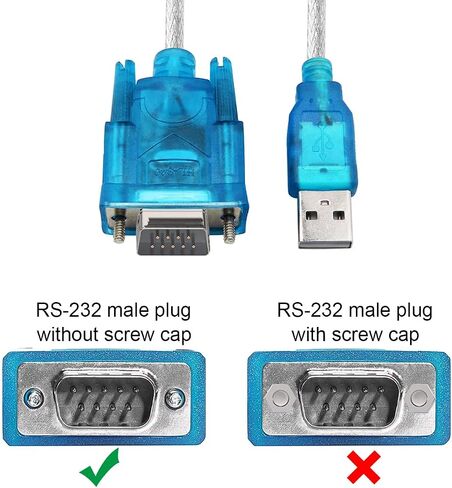 محول USB إلى تسلسلي RS232 DB9 من DKARDU، محول USB 2.0 إلى كابل تسلسلي 9 دبوس ذكر مع مجموعة شرائح كابل تحويل RS-232، Windows 10 8 7، قطعتان in Kuwait
