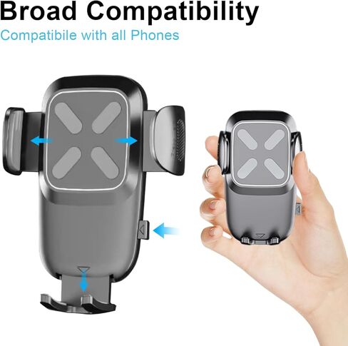 WUITIN حامل هاتف السيارة، حامل هاتف للسيارة متعدد الوظائف بزاوية 360 درجة، حامل هاتف محمول قابل للتعديل عالمي للسيارة والمطبخ المنزلي متوافق مع معظم الهواتف المحمولة in Kuwait
