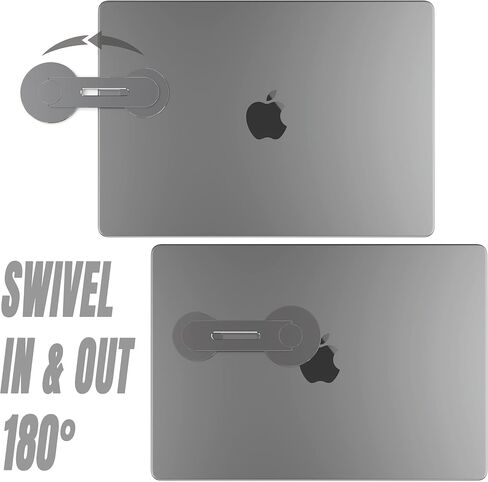 حامل الكمبيوتر المحمول ICONIT Continuity Flip iPhone - حامل هاتف مغناطيسي نحيف يدور 180 درجة لأجهزة الكمبيوتر المحمولة والشاشات - ذراع مغناطيسي قابل للتعديل - متوافق مع iPhone 14/13/12 Plus Pro Max (رمادي) in Saudi Arabia