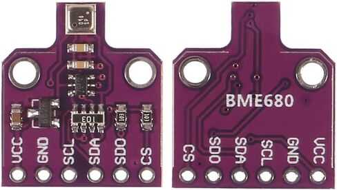 ACEIRMC BME680 مستشعر الضغط الرقمي لدرجة الحرارة والرطوبة لوحة القطع متوافقة مع Arduino Raspberry Pi ESP8266 3~5VDC BME680 (2 قطعة) in Kuwait