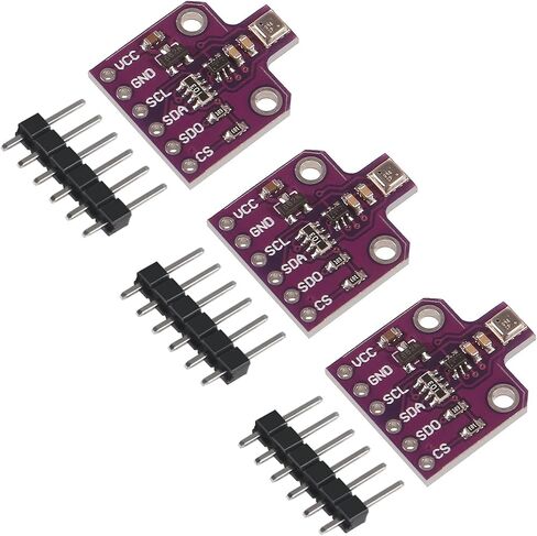 ACEIRMC BME680 مستشعر الضغط الرقمي لدرجة الحرارة والرطوبة لوحة القطع متوافقة مع Arduino Raspberry Pi ESP8266 3~5VDC BME680 (2 قطعة) in Kuwait