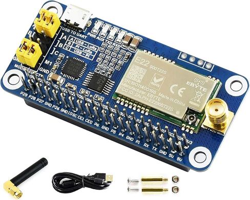 قبعة SX1262 LoRa لـ Raspberry Pi 915 ميجا هرتز لنقل البيانات بنطاق تردد يصل إلى 5 كيلومتر، تدعم التكرار التلقائي لنقل إيقاظ أطول على الراديو، مفتاح اتصال استشعار الناقل اللاسلكي in Kuwait