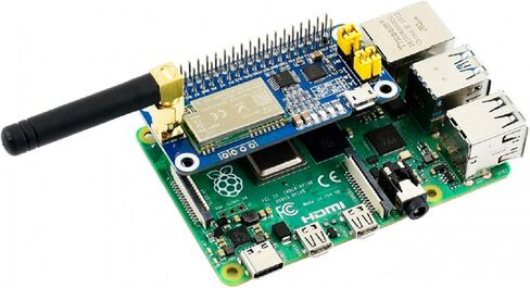 قبعة SX1262 LoRa لـ Raspberry Pi 915 ميجا هرتز لنقل البيانات بنطاق تردد يصل إلى 5 كيلومتر، تدعم التكرار التلقائي لنقل إيقاظ أطول على الراديو، مفتاح اتصال استشعار الناقل اللاسلكي in Kuwait