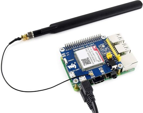 Waveshare SX1262 LoRa HAT لـ Raspberry Pi 915 ميجا هرتز لنقل البيانات بنطاق تردد يصل إلى 5 كيلومتر، يدعم التكرار التلقائي لنقل إيقاظ أطول على الراديو، مفتاح اتصال استشعار الناقل اللاسلكي in Saudi Arabia