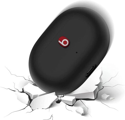 LiZHi Silicone Case for 2021 New Beats Studio Buds, Anti-Lost Shockproof Protective Cover with Keychain Easy Carrying Replacement Case with Carabiner (Black) in Kuwait