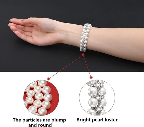 LAREDTREE Compatible with Fitbit Charge 6/Charge 5 Band Women Girls Stretchy Beaded Bracelet Dressy Handpicked Elastic Jewelry Strap for Fitbit Charge 5 in Kuwait