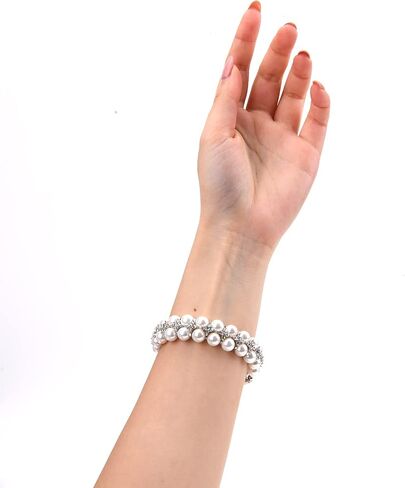 LAREDTREE Compatible with Fitbit Charge 6/Charge 5 Band Women Girls Stretchy Beaded Bracelet Dressy Handpicked Elastic Jewelry Strap for Fitbit Charge 5 in Kuwait