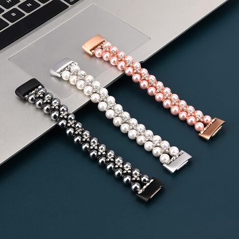 LAREDTREE Compatible with Fitbit Charge 6/Charge 5 Band Women Girls Stretchy Beaded Bracelet Dressy Handpicked Elastic Jewelry Strap for Fitbit Charge 5 in Kuwait
