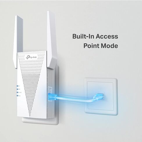 معزز إشارة موسع النطاق TP-Link AX3000 WiFi 6 للمنزل (RE715X)، مكرر واي فاي ثنائي النطاق، موسع الإنترنت مع منفذ جيجابت إيثرنت، نقطة الوصول، إعداد التطبيق، متوافق مع OneMesh (متجدد) in Kuwait