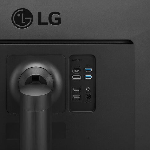 شاشة LG 34WN80C-B فائقة العرض مقاس 34 بوصة 21:9 منحنية WQHD (3440 × 1440) IPS، USB من النوع C (60W PD)، سلسلة ألوان sRGB 99%، تصميم بلا حدود تقريبًا من 3 جوانب، حامل قابل للتعديل للإمالة/الارتفاع - أسود in Kuwait