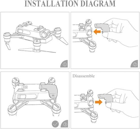 غطاء كاميرا جيمبال، غطاء حماية لعدسة جيمبال مقاومة للغبار لطائرة دي جي آي سبارك بدون طيار كوادكوبتر، غطاء جيمبال سبارك (أحمر) in Kuwait