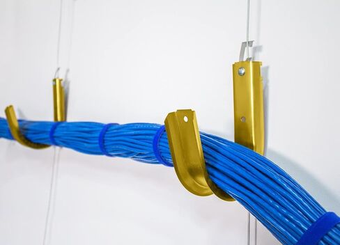 3/4" Heavy Duty Metal Batwing J-Hook Cable & Wire Support Hangers with Bat Wing Clip for Attaching Ceiling Wire & Threaded Rod for Cable Management in Kuwait