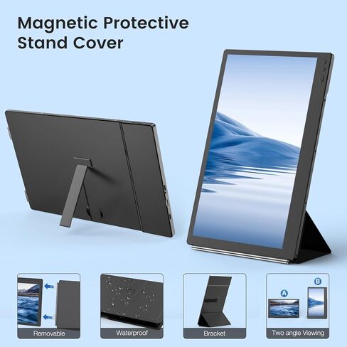 موسع شاشة الكمبيوتر المحمول FLYTOCCA، شاشة الكمبيوتر المحمول المحمولة، موسع شاشة الكمبيوتر المحمول 1080P FHD، التوصيل والتشغيل بدون سائق (P1S-11.6 بوصة مزدوج) in Kuwait