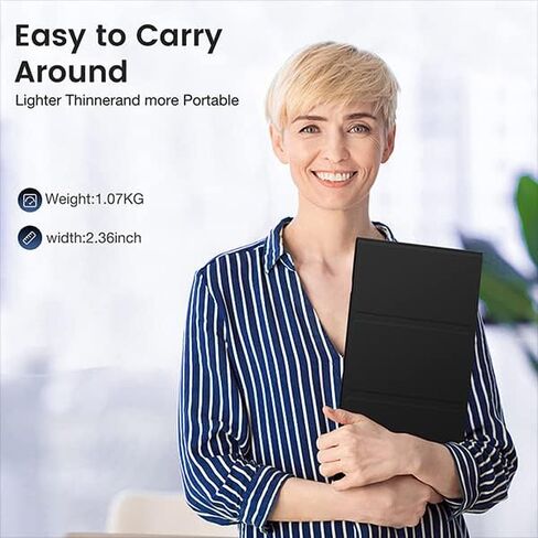 موسع شاشة الكمبيوتر المحمول FLYTOCCA، شاشة الكمبيوتر المحمول المحمولة، موسع شاشة الكمبيوتر المحمول 1080P FHD، التوصيل والتشغيل بدون سائق (P1S-11.6 بوصة مزدوج) in Kuwait