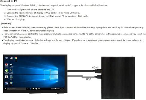 Ingcool 7 بوصة HDMI LCD 1024x600 دقة شاشة تعمل باللمس سعوية IPS وحدة عرض متوافقة مع Raspberry Pi 4 3 2 1 B B+ A+، الكمبيوتر الشخصي، تدعم Windows 10/8.1/8 / 7 in Saudi Arabia