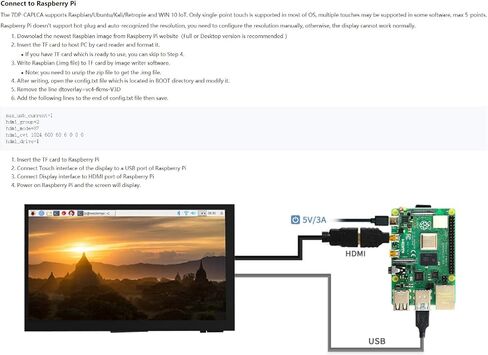 Ingcool 7 بوصة HDMI LCD 1024x600 دقة شاشة تعمل باللمس سعوية IPS وحدة عرض متوافقة مع Raspberry Pi 4 3 2 1 B B+ A+، الكمبيوتر الشخصي، تدعم Windows 10/8.1/8 / 7 in Saudi Arabia