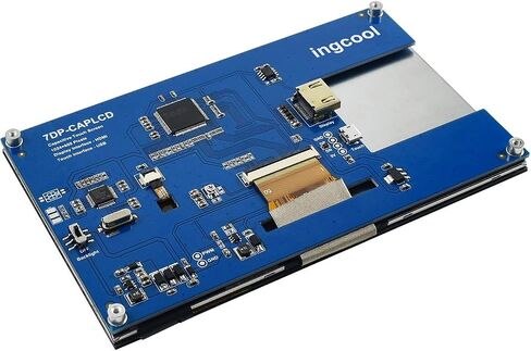 Ingcool 7 بوصة HDMI LCD 1024x600 دقة شاشة تعمل باللمس سعوية IPS وحدة عرض متوافقة مع Raspberry Pi 4 3 2 1 B B+ A+، الكمبيوتر الشخصي، تدعم Windows 10/8.1/8 / 7 in Saudi Arabia
