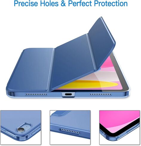 JETech Case for iPad 10 (10.9-Inch, 2022 Model, 10th Generation), Slim Stand Hard Back Shell Cover with Auto Wake/Sleep (Navy) in Saudi Arabia