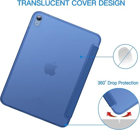 JETech Case for iPad 10 (10.9-Inch, 2022 Model, 10th Generation), Slim Stand Hard Back Shell Cover with Auto Wake/Sleep (Navy) in Saudi Arabia