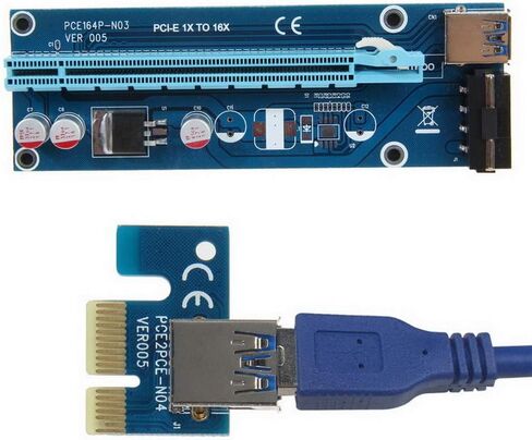 محول بطاقة موسع USB3.0 PCI Express 1x إلى 16x محول بطاقة رفع موسع W/كابل in Saudi Arabia