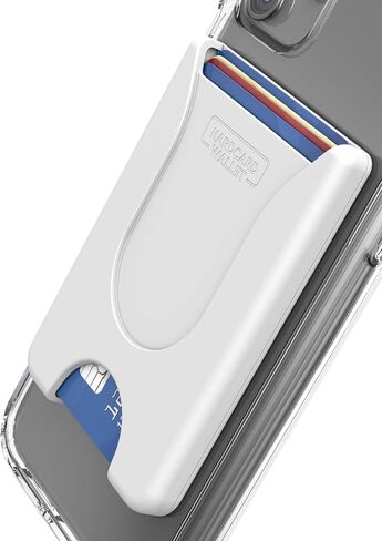 Encased Stick On Phone Wallet Card Holder (Compatible with PopSocket) Securely Holds Up to 4 Cards (White) in Saudi Arabia