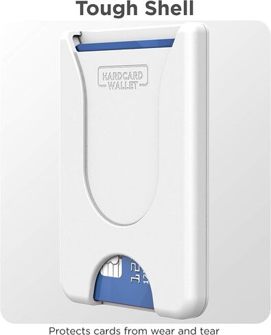 Encased Stick On Phone Wallet Card Holder (Compatible with PopSocket) Securely Holds Up to 4 Cards (White) in Saudi Arabia