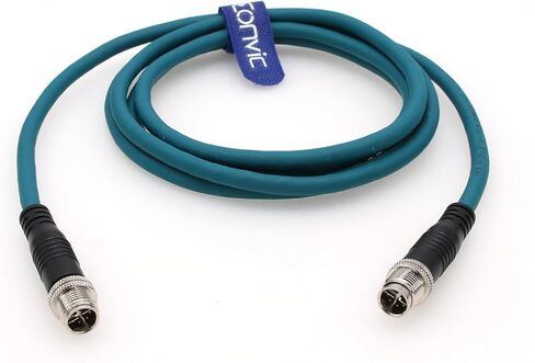 كابل إيثرنت Eonvic M12 X-Code Cat6 8 مواضع عالية المرونة وكابل شبكات جيجابت إيثرنت الصناعية للتطبيقات الصناعية (50 سم) in Kuwait