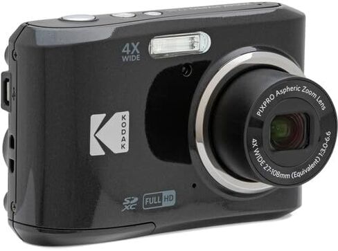 حزمة الكاميرا الرقمية Kodak Pixpro FZ45، تتضمن: بطاقة ذاكرة SanDisk سعة 32 جيجابايت، بطاريات احتياطية، حقيبة كاميرا ذات هيكل صلب وقارئ بطاقات (5 قطع) (أسود) in Kuwait