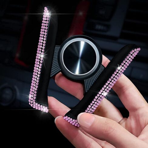 SUNCARACCL Pink Bling Car Phone Holder Diamond Car Vent Phone Mount in Kuwait