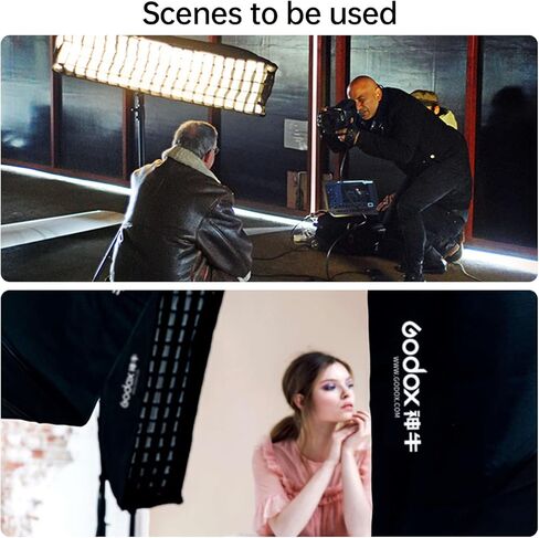 Godox FW60x90CM / 24"x36" Bowens Mount Strip Honeycomb Grid Softbox, Portable Softbox with Bowens Mount Speedring,Strip Soft Box with Grid for Studio Strobe Flash Portrait Product Photography in Saudi Arabia