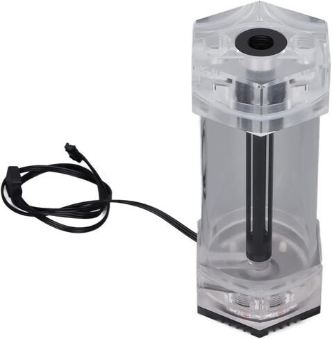 خزان تبريد مياه ASHATA، 196 مل شفاف RGB سبيكة ألومنيوم ألومنيوم G1/4 خيط مبرد مياه PC، خزان مياه أكريليك لنظام تبريد مياه الكمبيوتر in Kuwait