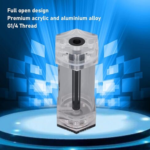 خزان تبريد مياه ASHATA، 196 مل شفاف RGB سبيكة ألومنيوم ألومنيوم G1/4 خيط مبرد مياه PC، خزان مياه أكريليك لنظام تبريد مياه الكمبيوتر in Kuwait