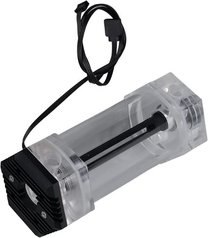 خزان تبريد مياه ASHATA، 196 مل شفاف RGB سبيكة ألومنيوم ألومنيوم G1/4 خيط مبرد مياه PC، خزان مياه أكريليك لنظام تبريد مياه الكمبيوتر in Kuwait