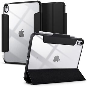 Spigen Ultra Hybrid Pro Designed for iPad 10.9 inch Case iPad 10th Generation Case (2022) with Clear Transparent Back and Pencil Holder - Black (Speckled Gray)