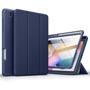 حافظة SURITCH لهاتف Samsung Galaxy Tab S6 Lite 10.4 بوصة، [واقي شاشة مدمج] [حامل قلم رصاص] [نوم/تنبيه تلقائي] حافظة جلدية خفيفة الوزن غطاء ذكي لكامل الجسم مع حامل مغناطيسي ثلاثي الطي أزرق in Saudi Arabia
