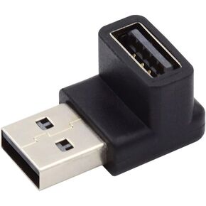 NFHK 10Gbps USB3.0 Male to Female Extension Power Data Video Adapter Low Profile 90 Degree Right Angled Type